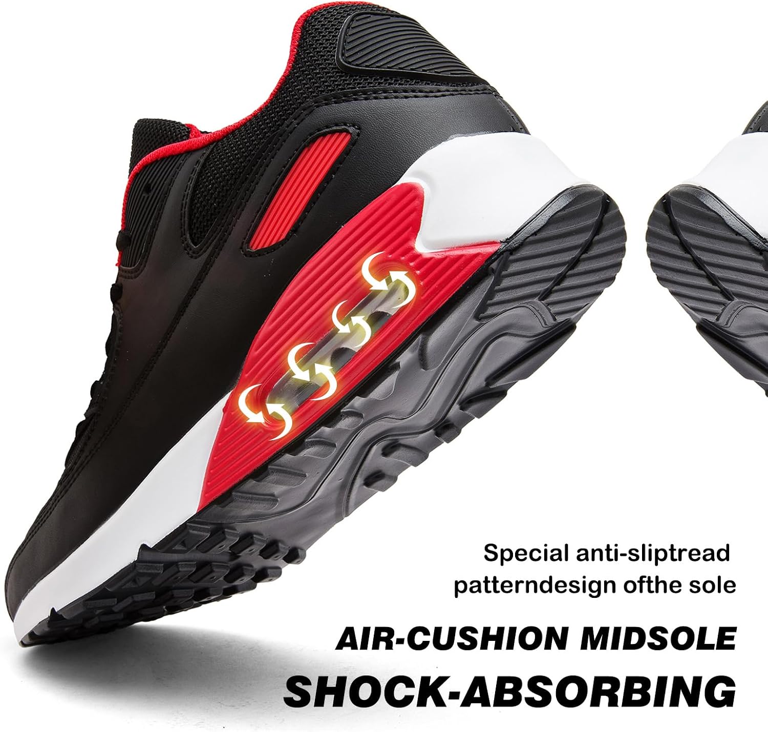 Detalle de LECYGNB Men's Fashion Trainers: Lightweight, Breathable Running Shoes for Everyday and Sports