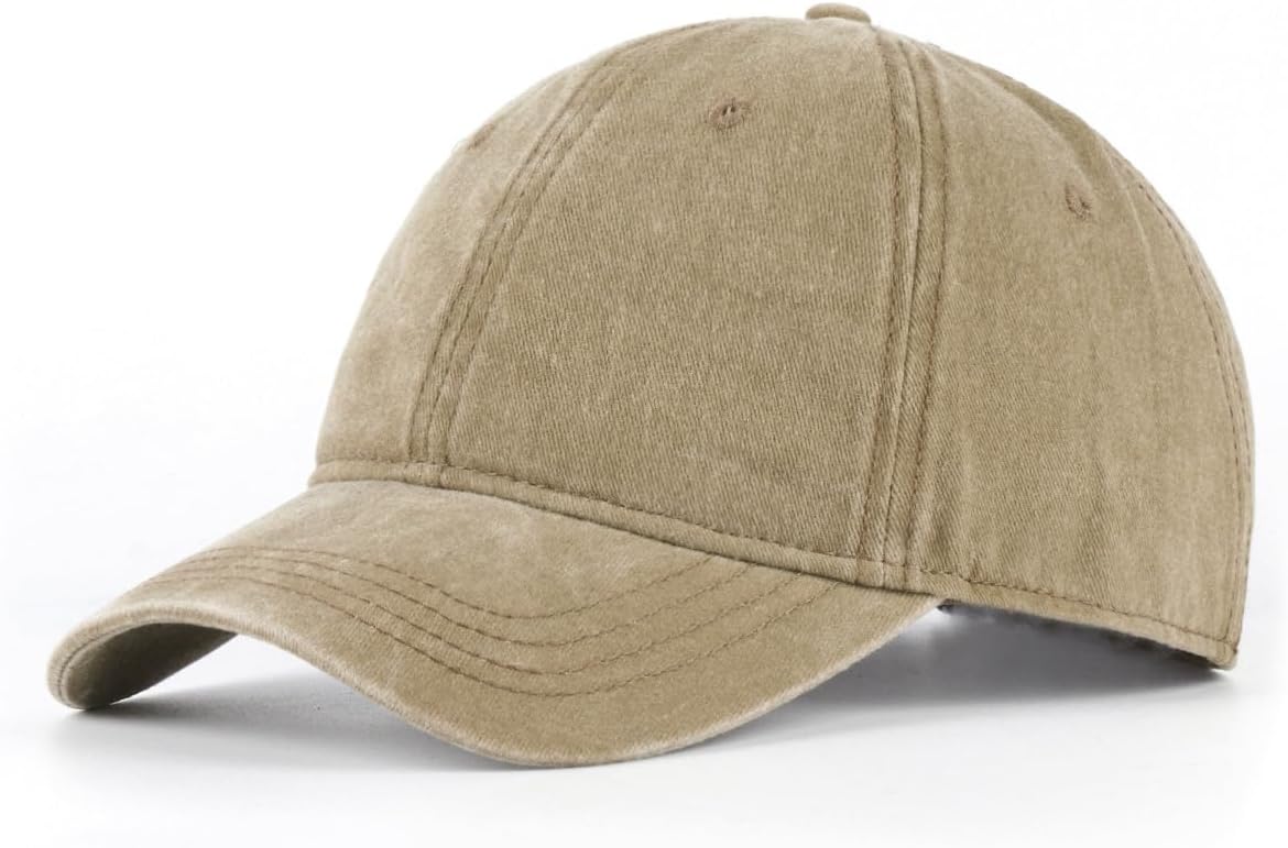 Detalle de Zylioo XL/XXL Vintage Basecap – Washed Cotton für große Köpfe