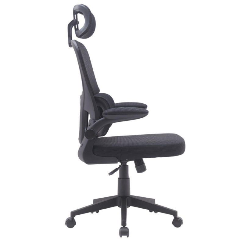 Detalle 2 de Silla de Oficina Klik Ergonómica Ajustable con Respaldo de Tejido y Ruedas Silenciosas