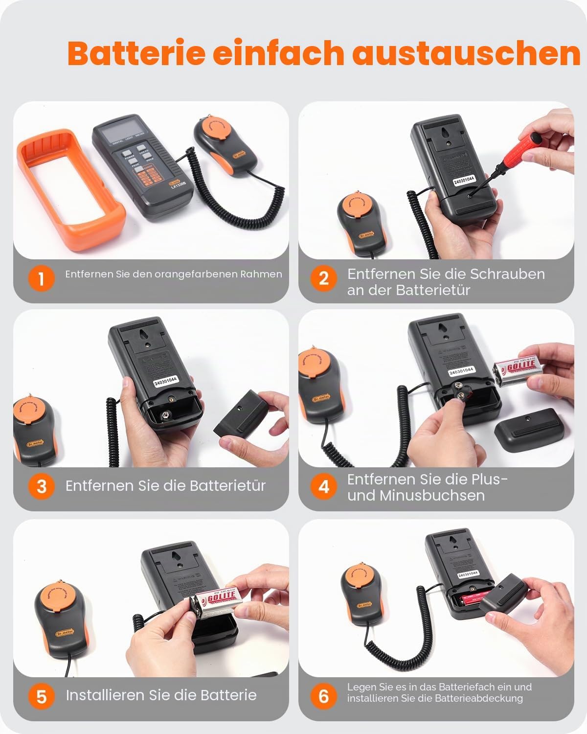 Detalle 1 de Dr.meter LX1330B Luxmeter 0-200.000