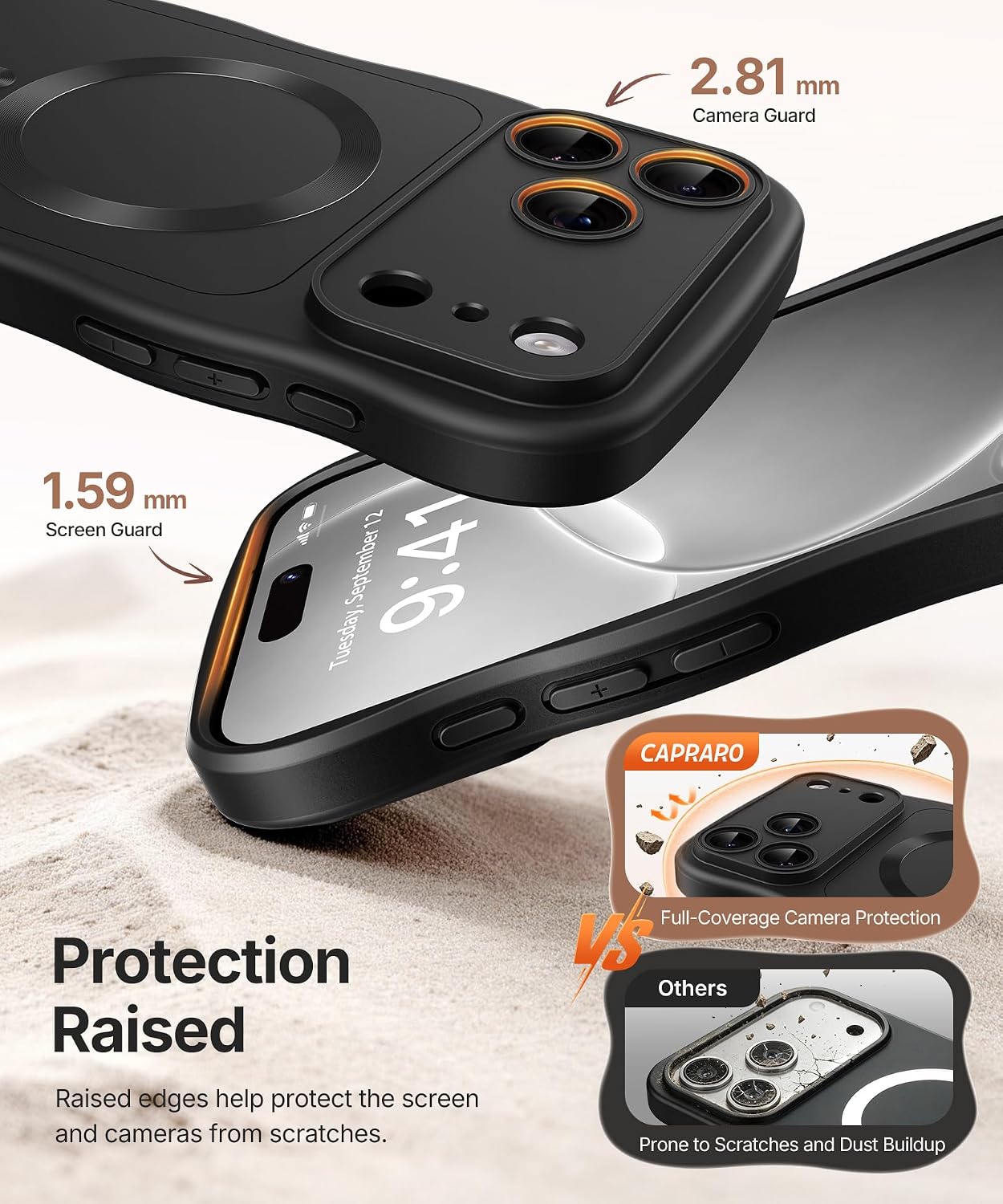Thumbnail 6 de CAPRARO TPUWAVE Magnetic Case for iPhone 17/18 Pro Max, Camera Protection