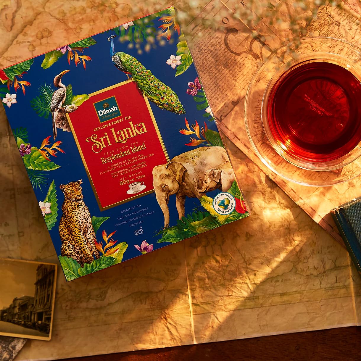Detalle de Dilmah Tee Geschenkset Resplendent Island Ceylon – 4 Sorten, 40 Teebeutel