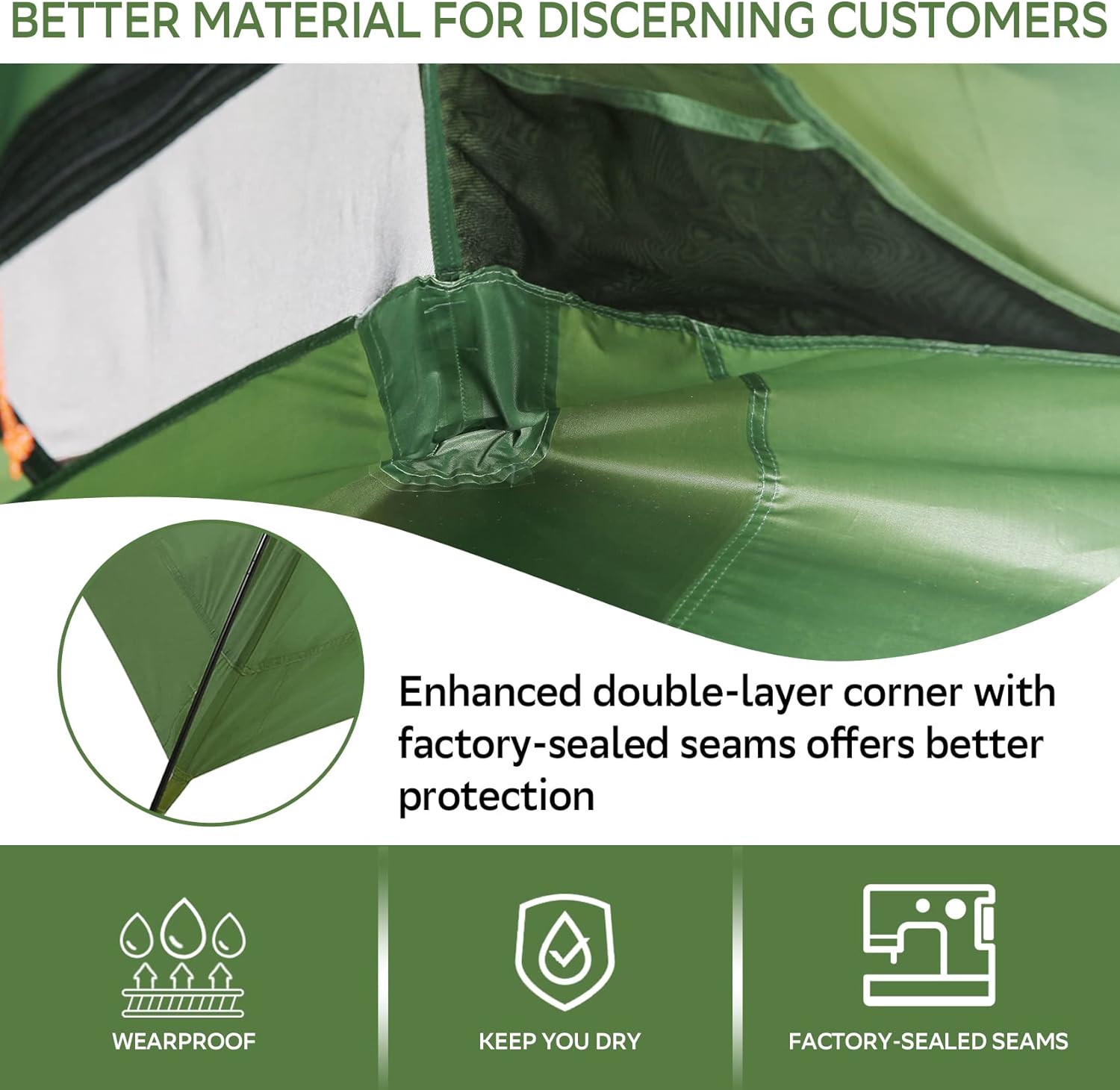 Thumbnail 2 de Clostnature Lightweight Backpacking Tent (4-Person) with PU 5000 Waterproof Rain Fly and Freestanding Setup