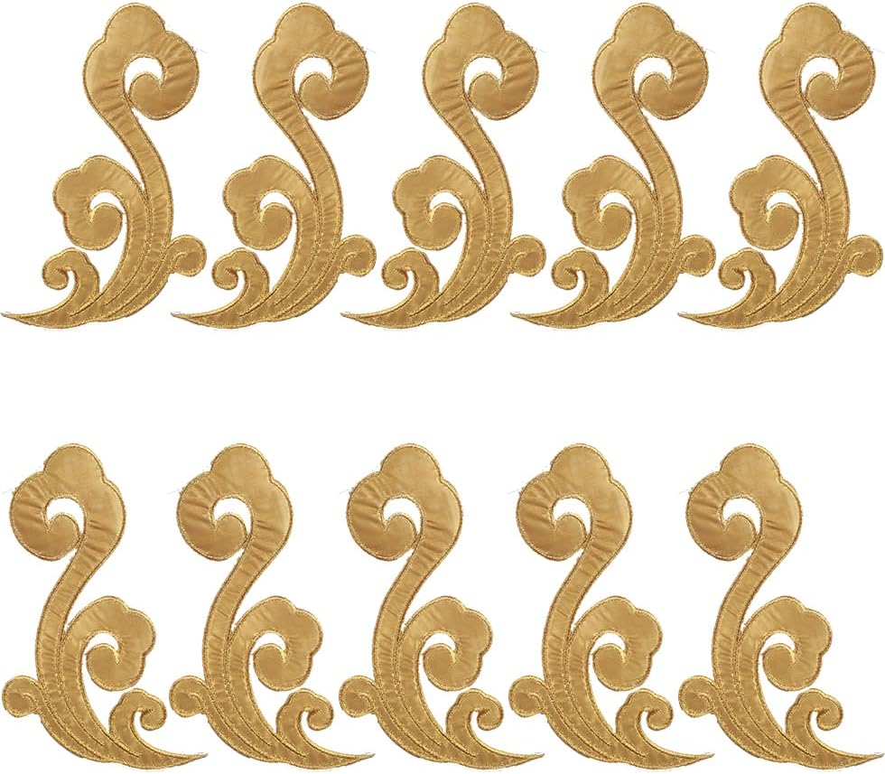 Detalle de Embroidered Cloud Patches, Gold