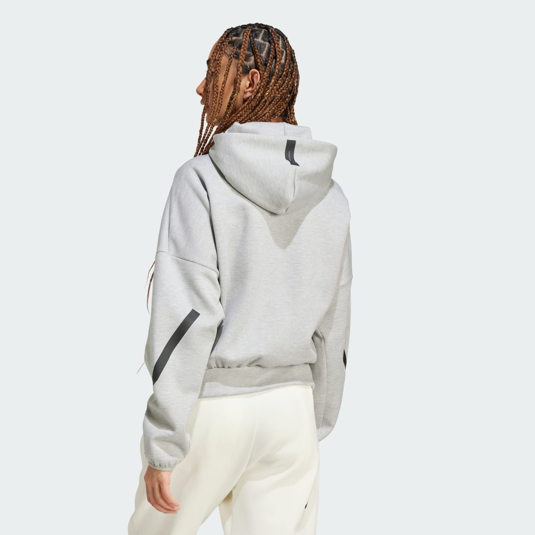 Detalle 2 de Chaqueta con capucha Adidas Z.N.E. gris