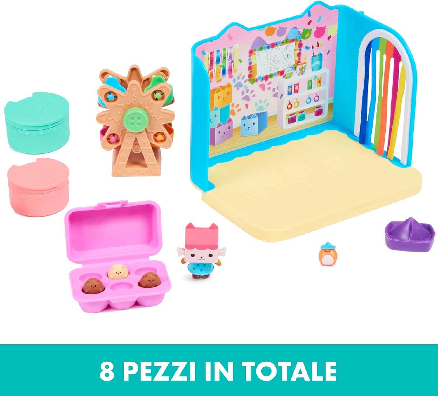 Detalle 2 de Gabby's Dollhouse Stanza Baby Box Craft-a-riffic: scatola, accessori e sorpresa per i bambini dagli 3 anni