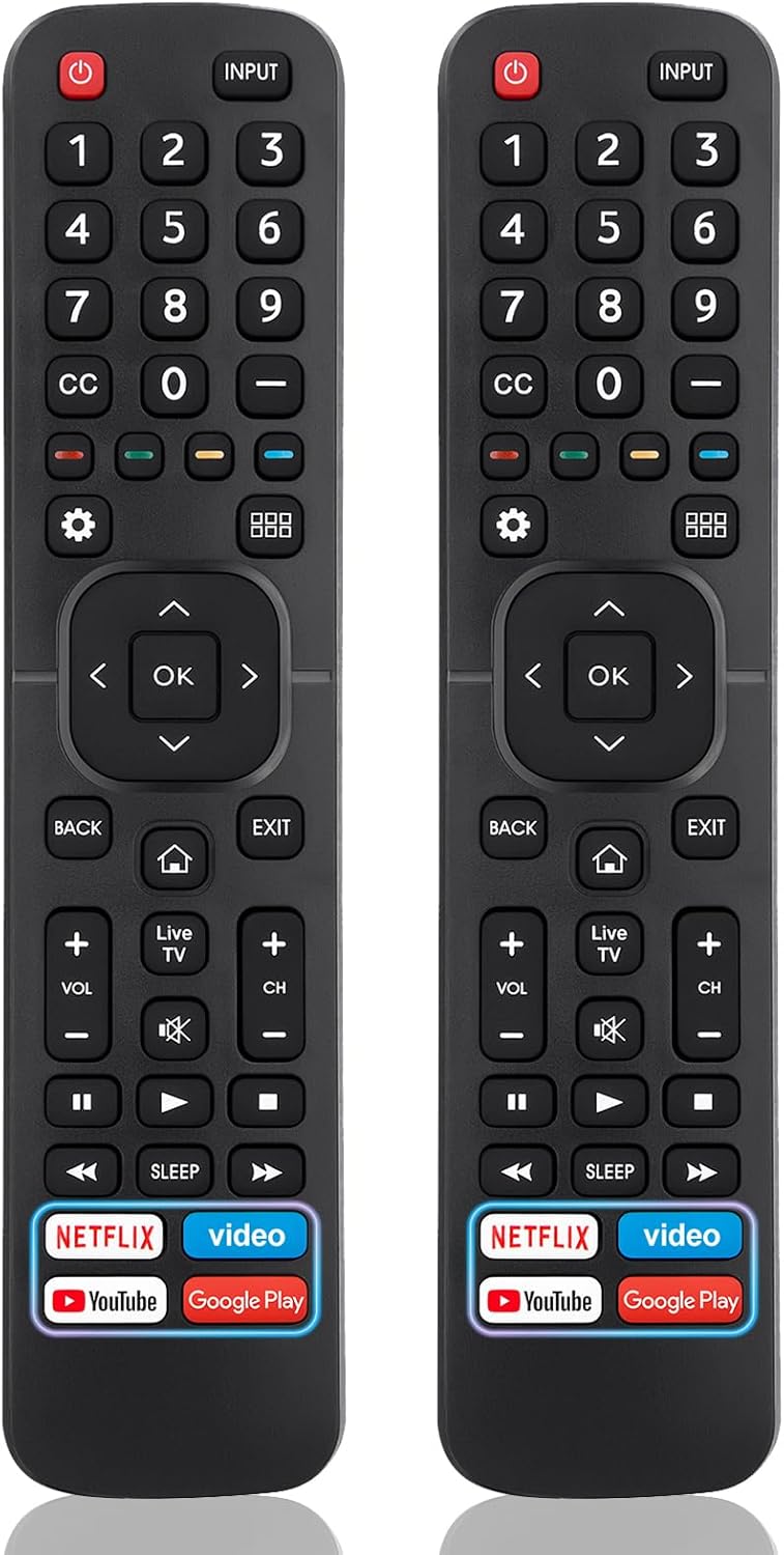 Detalle de Hisense TV Remote Replacement (2 Pack) – Universal, No Pairing Needed, Backups for Lost or Broken Remotes