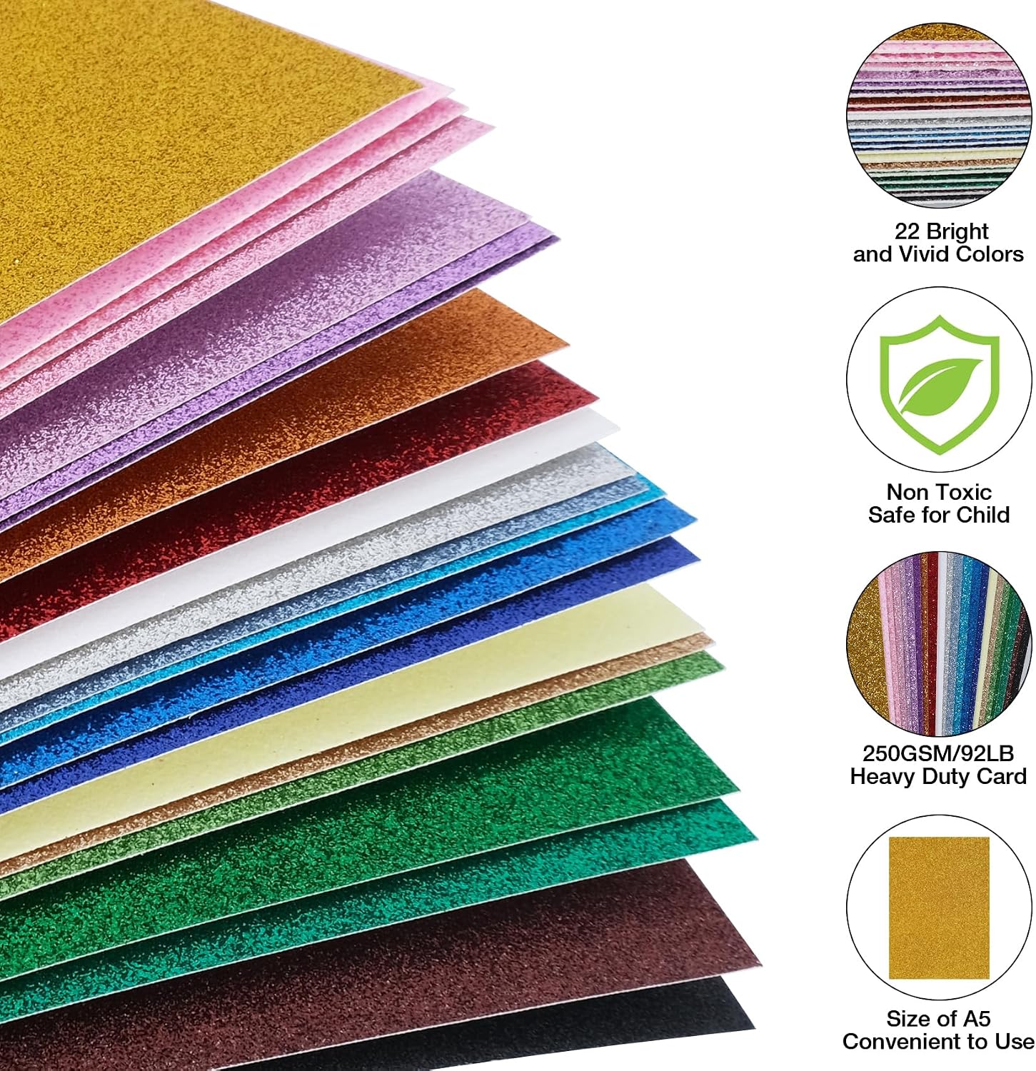 Thumbnail 1 de TORC Glitter Cardstock Paper, 250 GSM