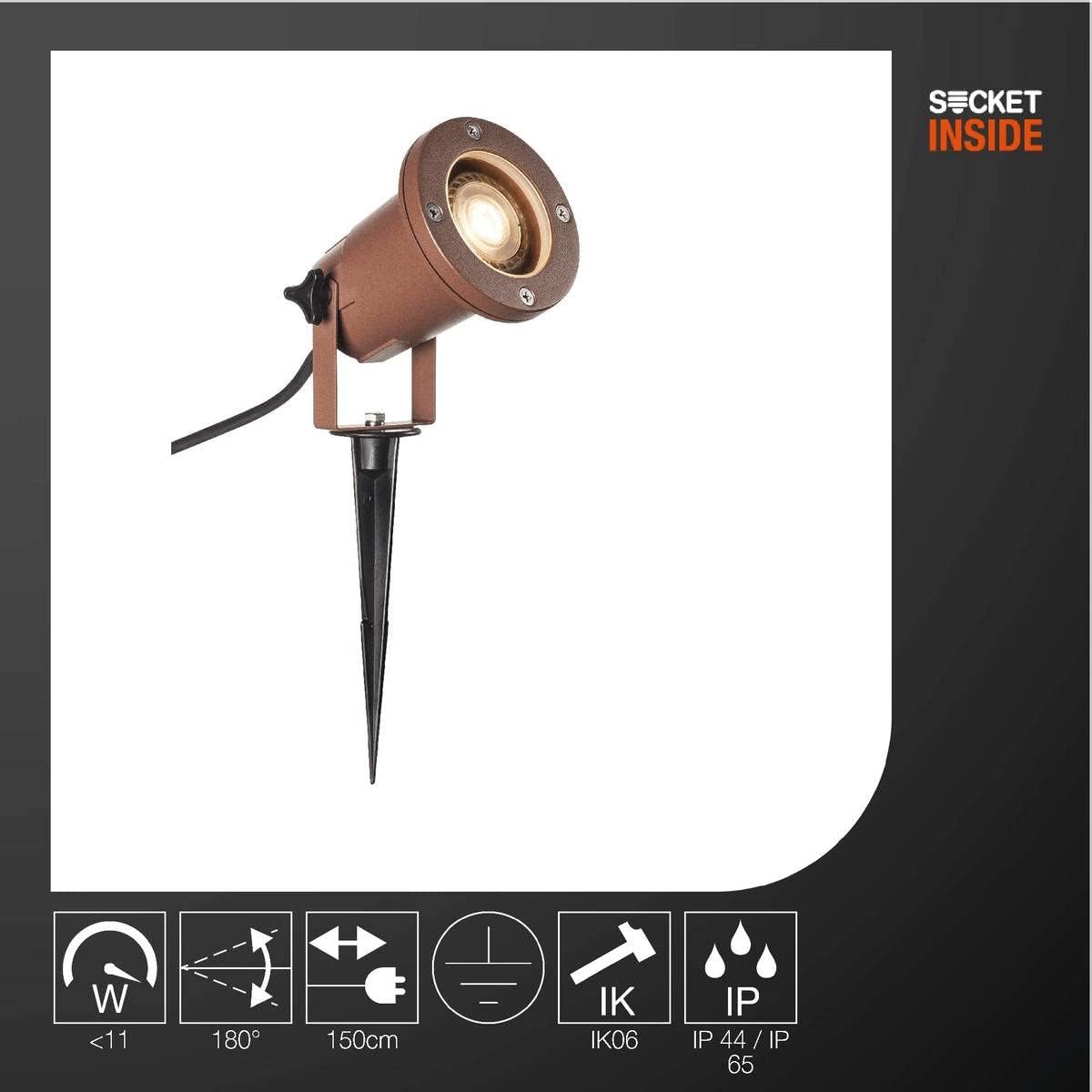 Thumbnail 1 de SLV Nautilus XL Projecteur LED avec piquet – éclairage extérieur polyvalent et durable