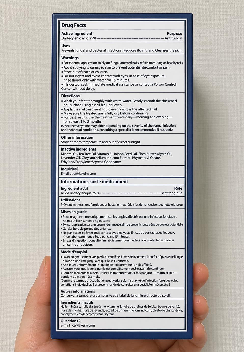 Detalle de Lakeim Toenail Fungus Pen, 25% Undecylenic Acid Treatment, 3 x 4 ml