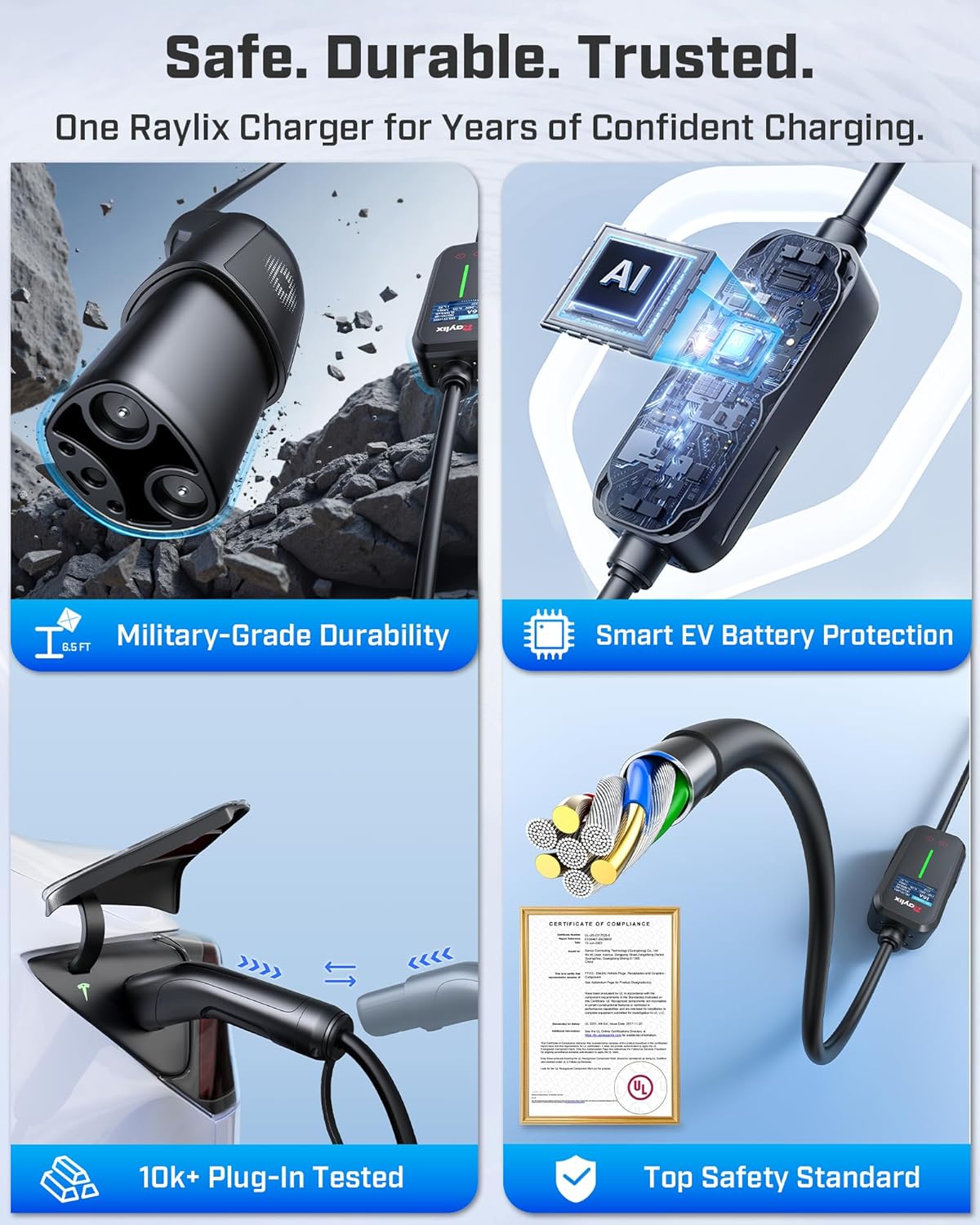 Thumbnail 5 de 2026 Upgraded Level 1 & 2 Tesla Mobile Charger by Raylix