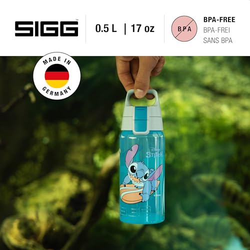Thumbnail 1 de Sigg Viva ONE Kinder-Trinkflasche, Stitch Surfing – 0,5 L, pink, auslaufsicher, BPA-frei