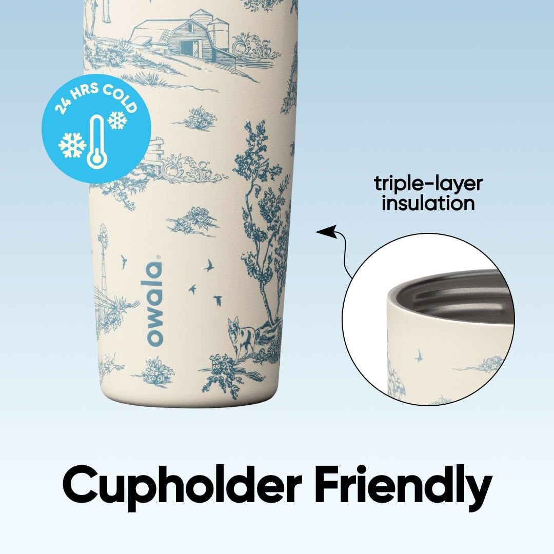 Detalle de Owala FreeSip Sway C08467W 30 oz Insulated Stainless Steel Water Bottle