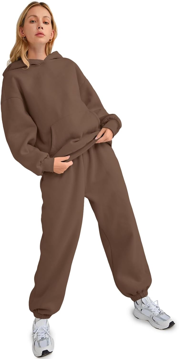 Thumbnail 4 de AUTOMET Women’s 2-Piece Lounge Hoodie & Sweatpants Tracksuit (Plus Size) — Oversized Fall Travel Outfit