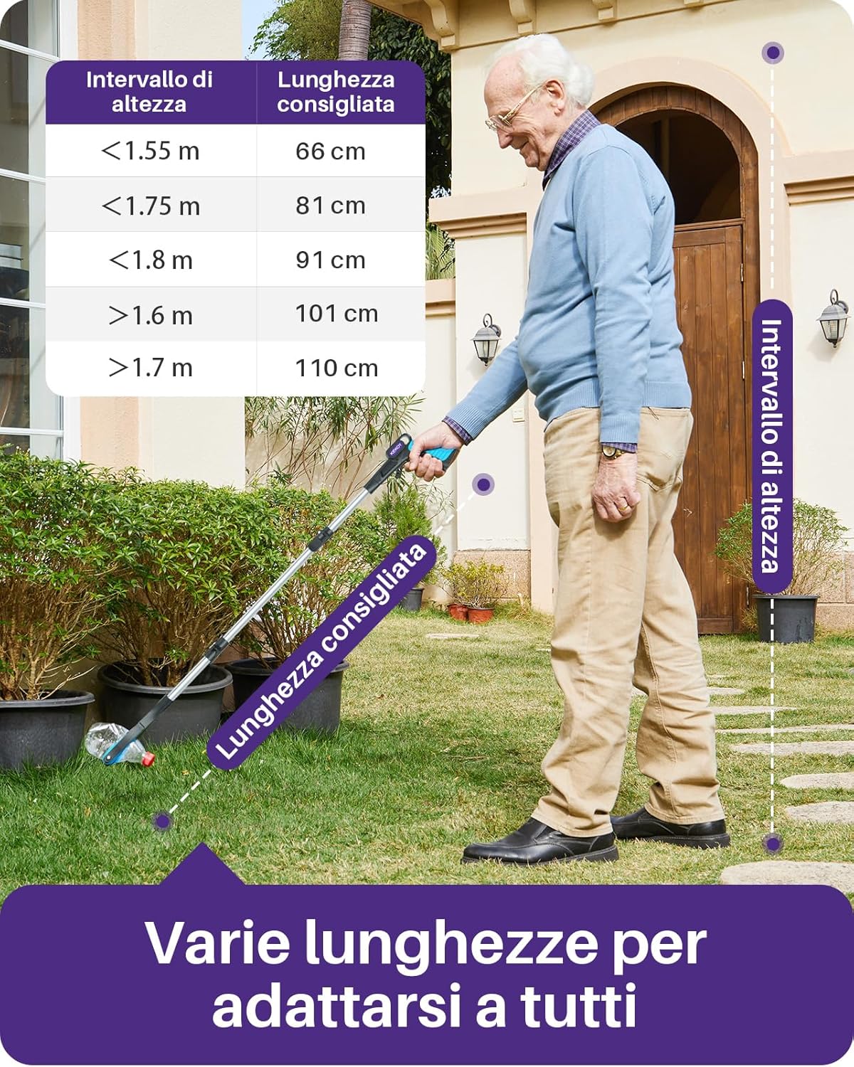 Thumbnail 3 de Kekoy Pinza Telescopica per Anziani in Alluminio 81 cm con Punta Magnetica
