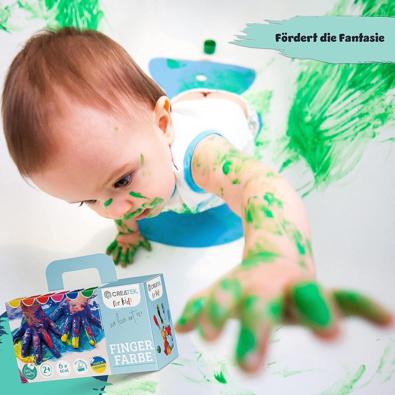 Thumbnail 1 de CreaTek Fingerfarben Kinder 6×60ml 🎨