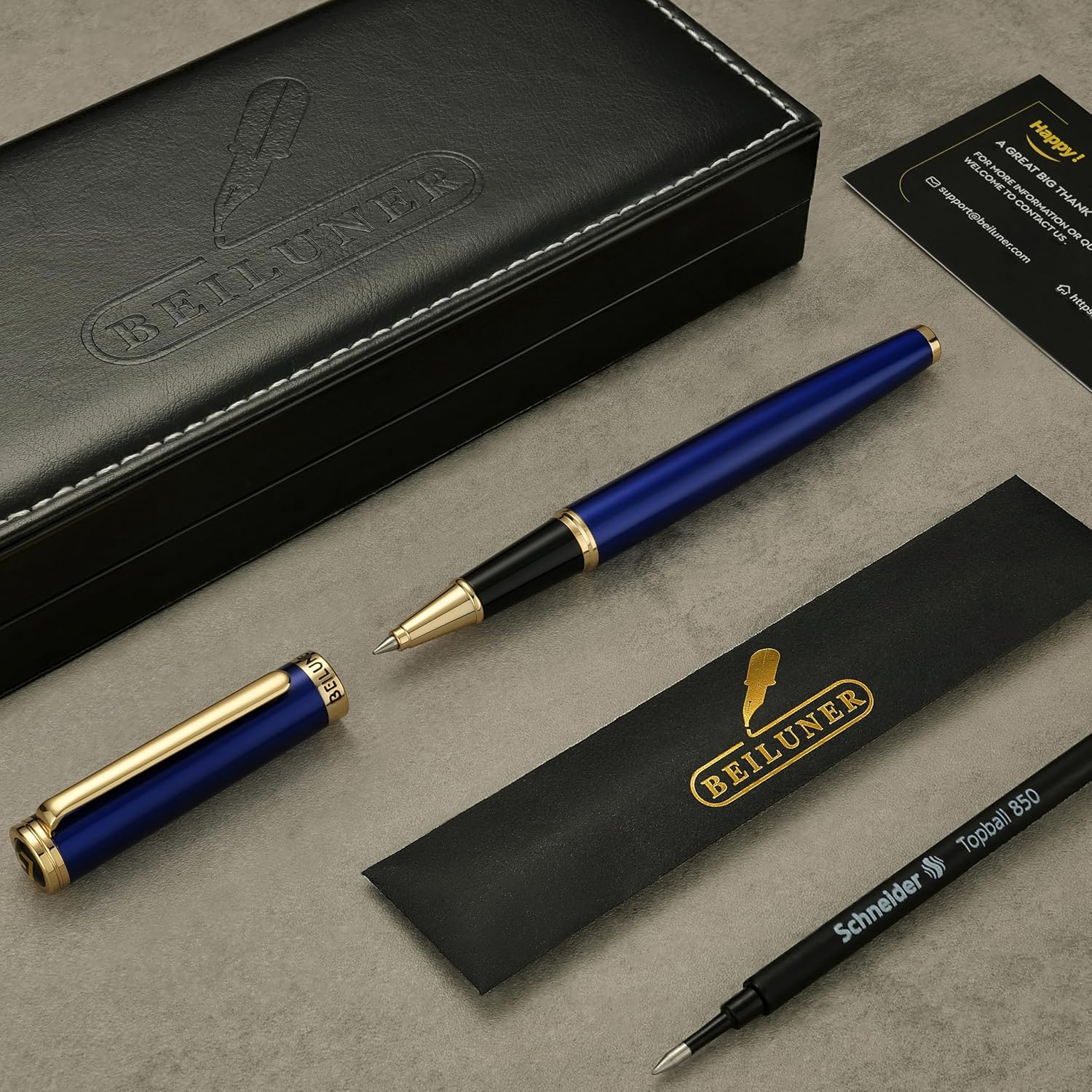 Detalle 2 de BEILUNER Tintenroller Luxus 24k Blau