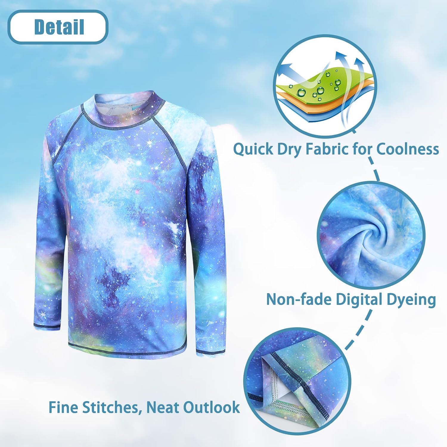 Detalle de Aisyee Boys swim rash vest for kids