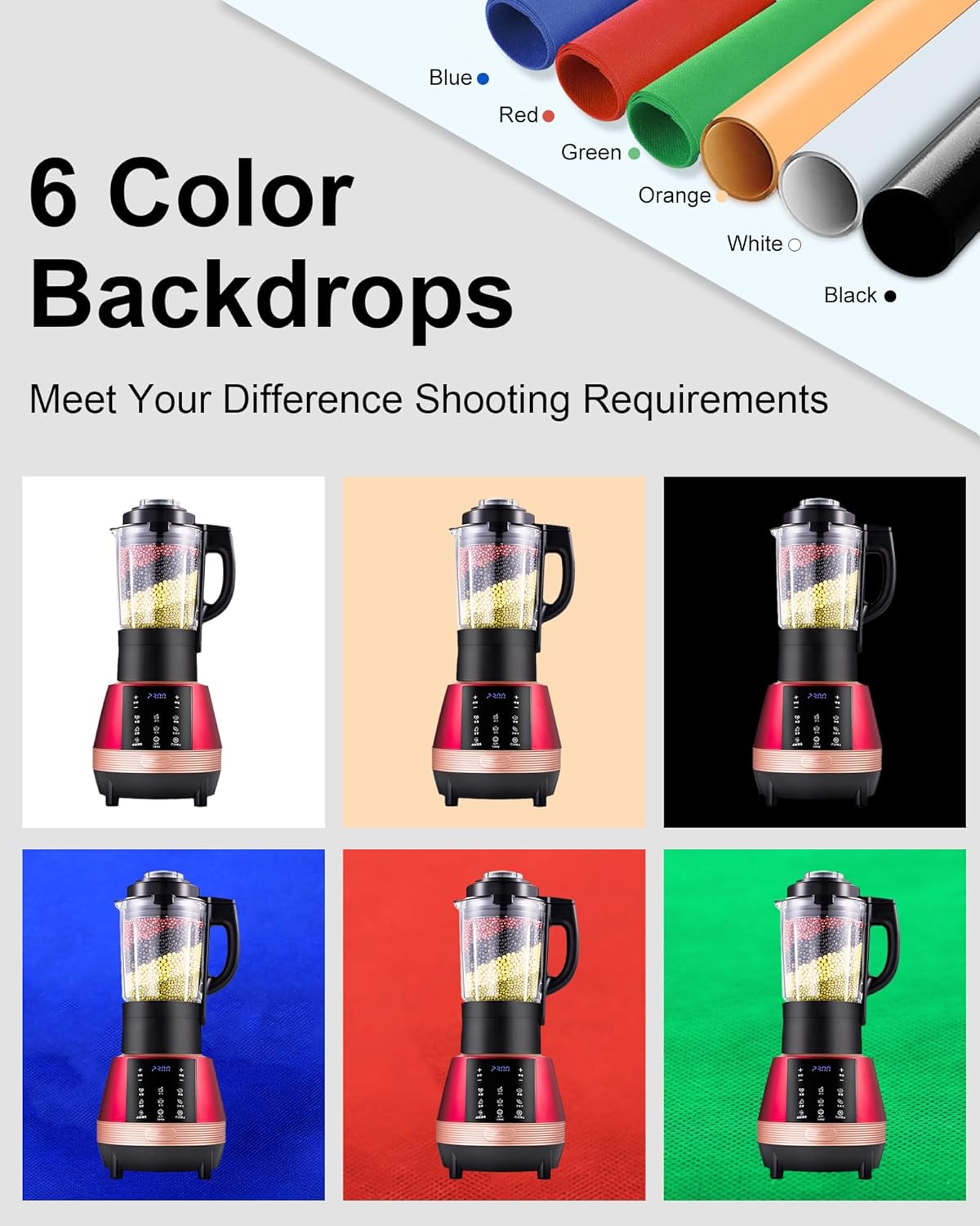 Thumbnail 3 de PULUZ 24x24 Inch Light Box Photography Studio with 120 LED Lights, 6 Backdrops
