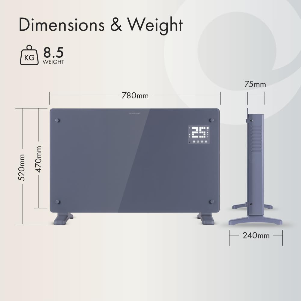 Thumbnail 5 de Devola DVPW2000G 2000W smart glass panel heater