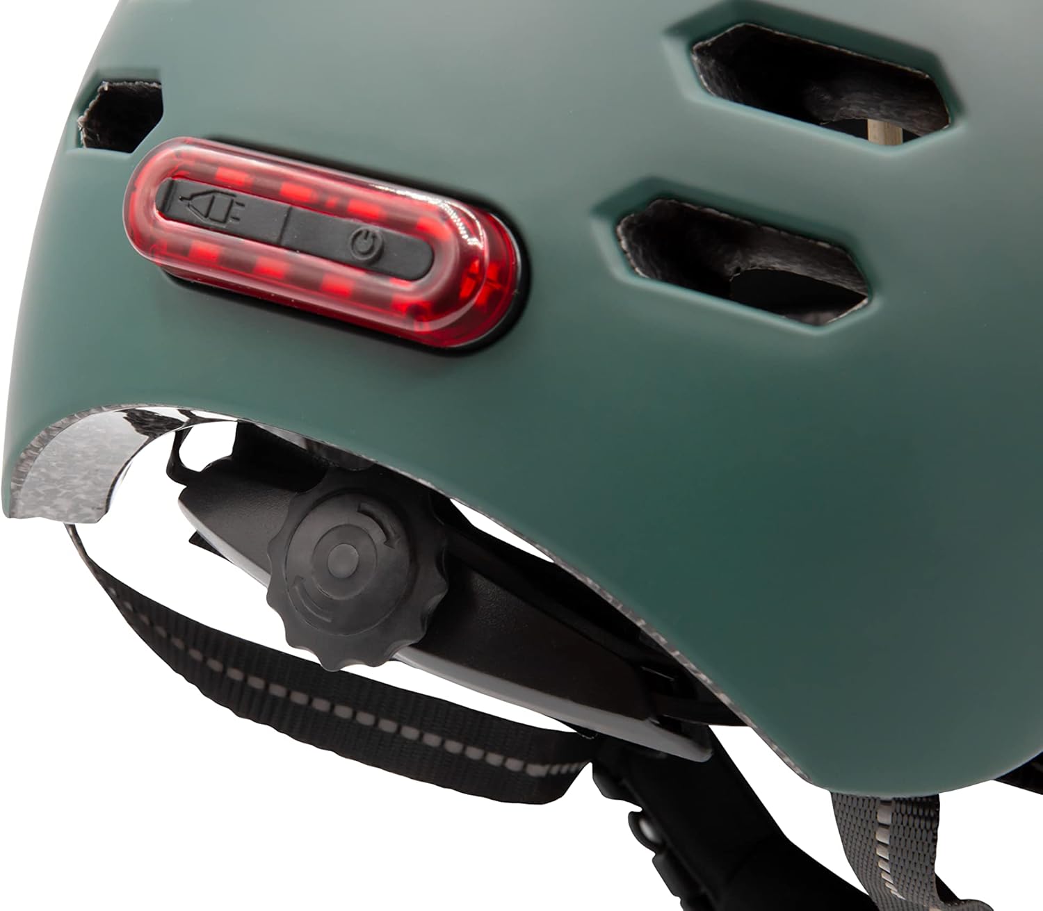 Detalle 2 de Urban Prime Urban Helmet L casco protettivo con visiera e luci anteriori/posteriori per bici, e-bike e monopattino elettrico