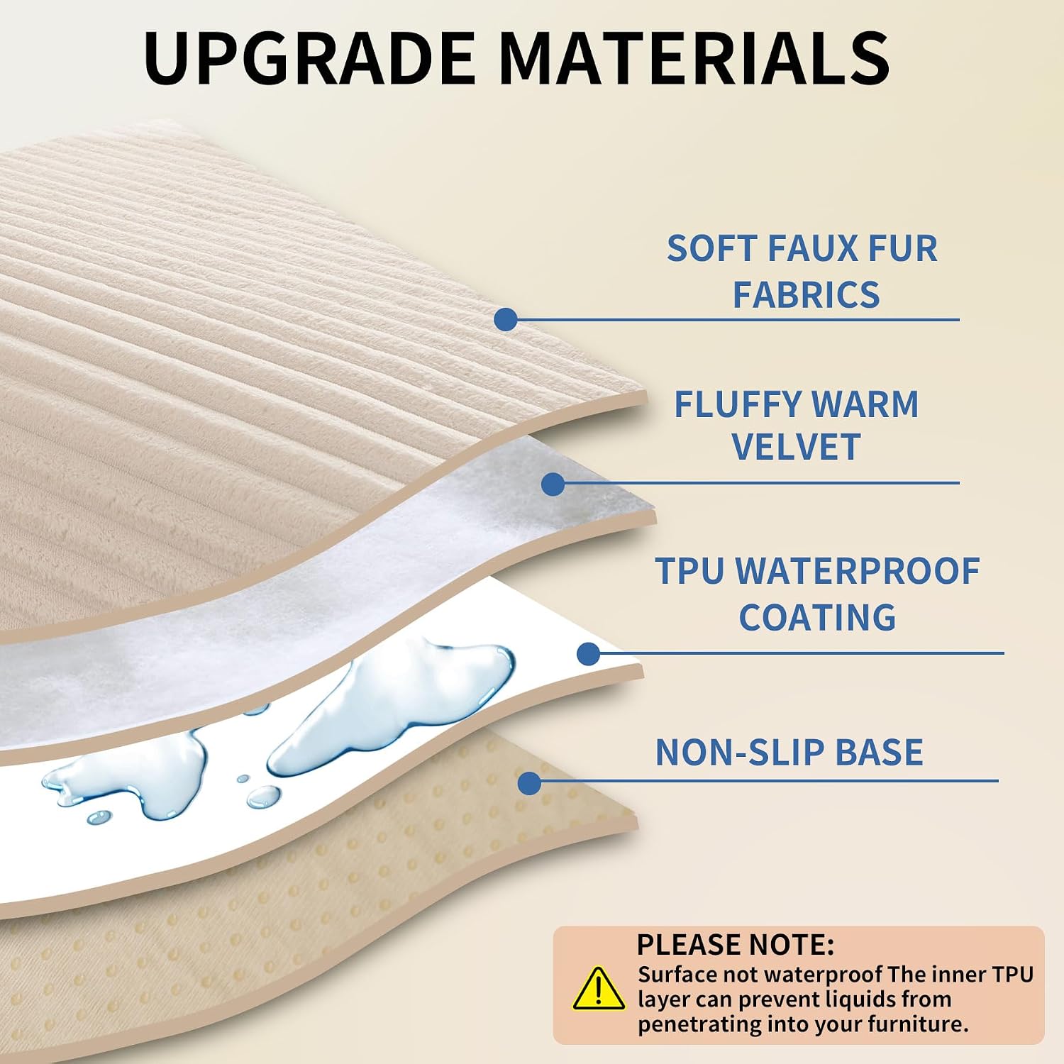 Detalle de HAOMAIJIA Waterproof Couch Cover for Dogs (Off White, 35" x 82")