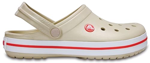 Thumbnail 4 de Crocs Crocband Clogs Unisex in Stucco Melon – UK 8 Men / 9 Women