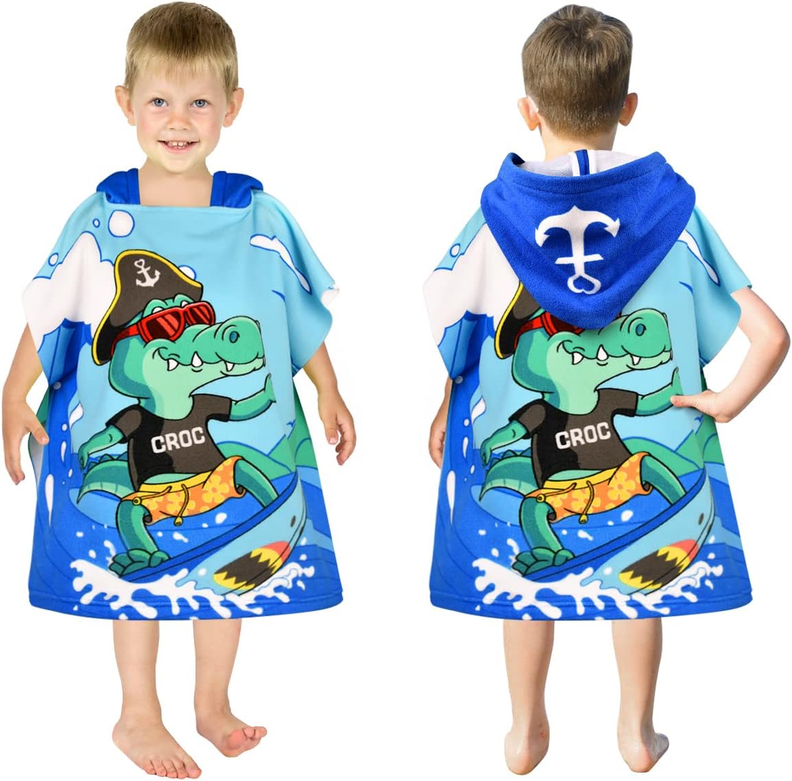 Thumbnail 1 de BTNEEU Poncho de Bain Enfant Crocodile – Serviette de Bain à Capuche 2–6 ans