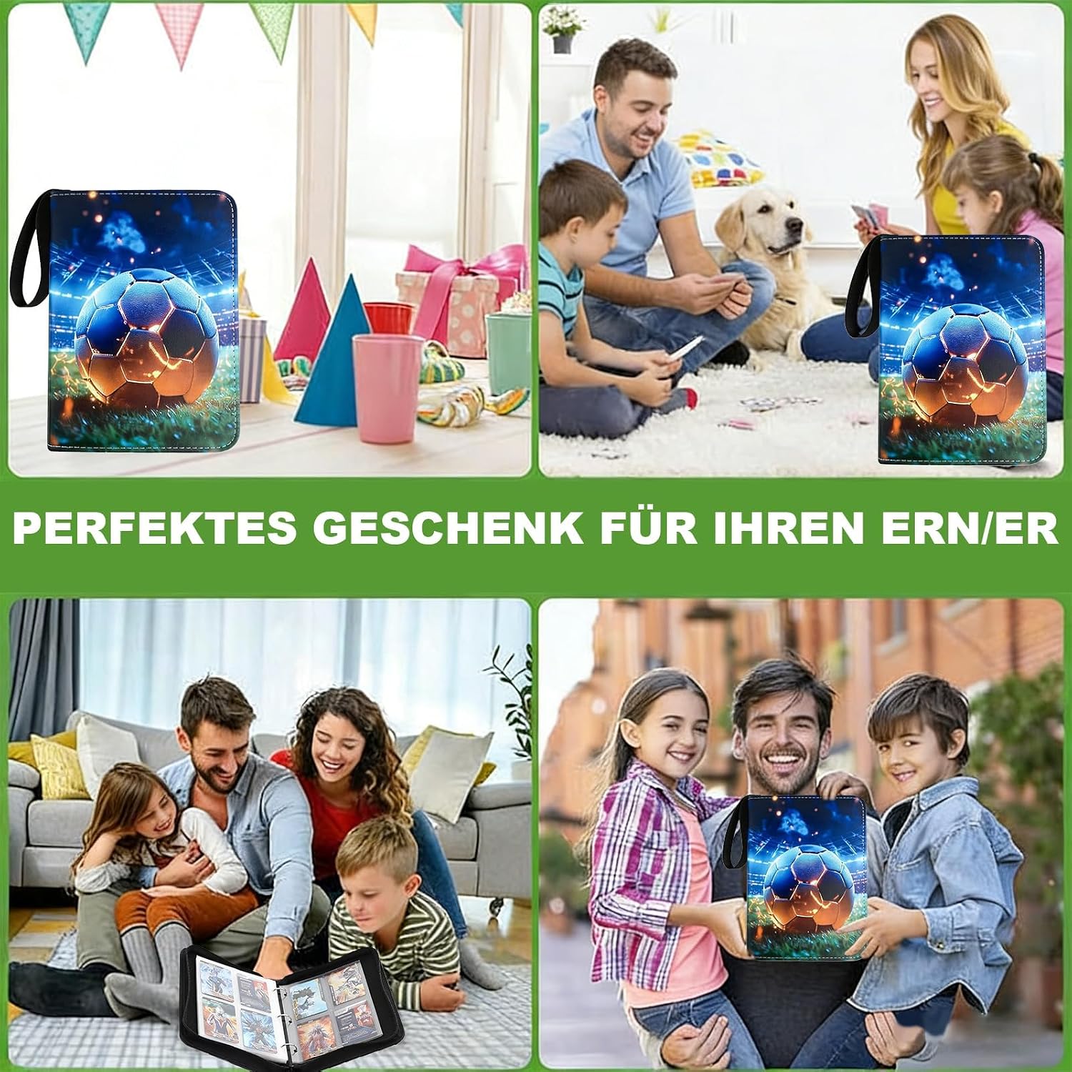 Thumbnail 6 de Sammelkarten Album Fußballkarten – 400 Karten, 4 Taschen pro Seite, 50 Seiten