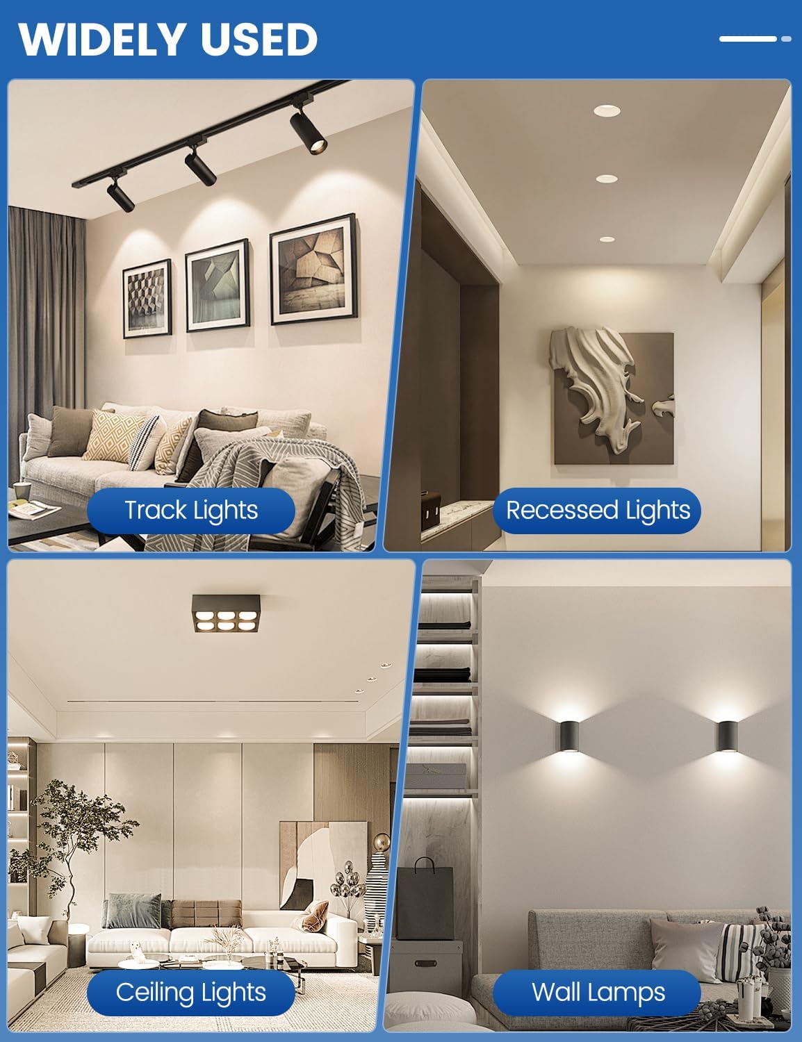 Detalle 2 de BRVHOZX GU10-2835-8 PAR16 LED Bulbs, 5W, 4500K, 500 Lumens, 10-Pack