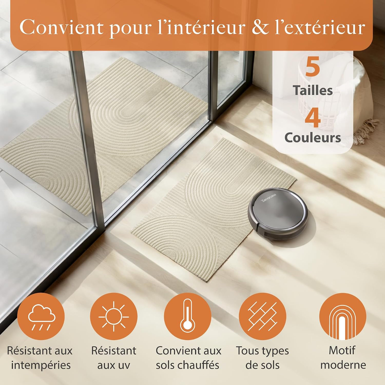 Thumbnail 1 de Zenacasa Tapis Entrée 70x120 cm 📐