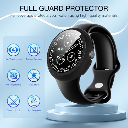 Thumbnail 3 de Diruite 3 Coperture Protettive per Google Pixel Watch 4 41mm – Custodia Ultra Sottile e Vetro Temperato