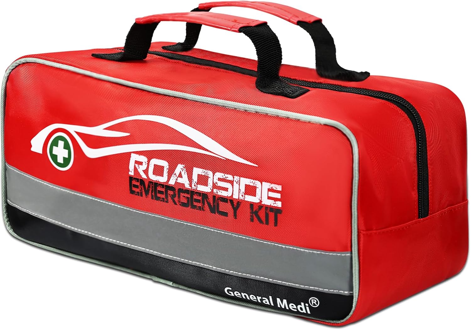 General Medi 127-Pieces Roadside Car Emergency Kit: All-in-One Safety Pack for the Unexpected