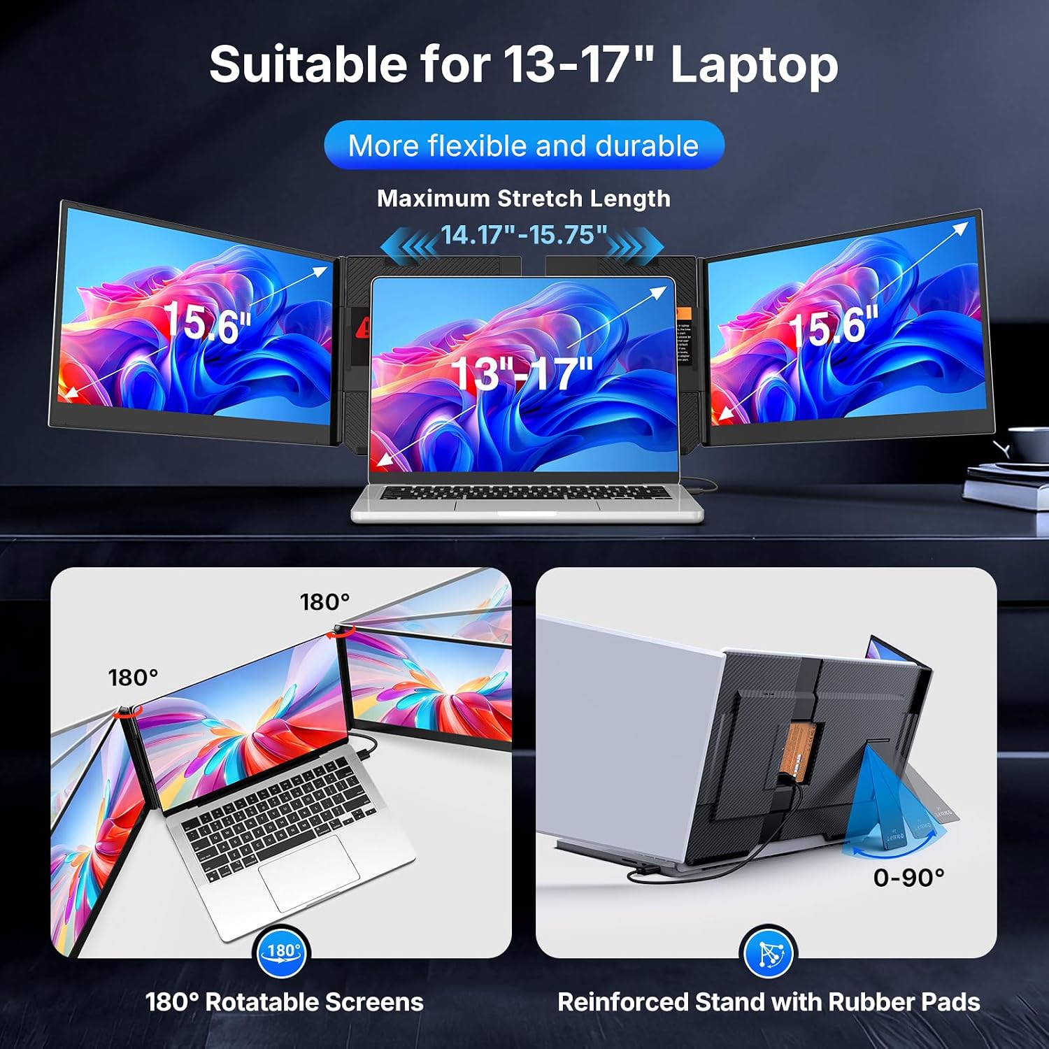 Thumbnail 5 de Triple Laptop Screen Extender, 15.6-inch Displays