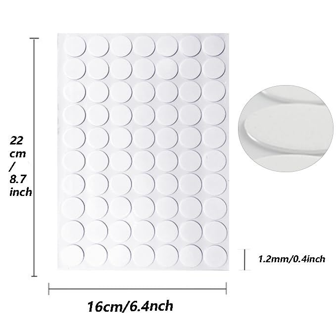 Detalle de HuhuDo HD-032-05 Clear Acrylic Adhesive Putty, 350 Round Pieces