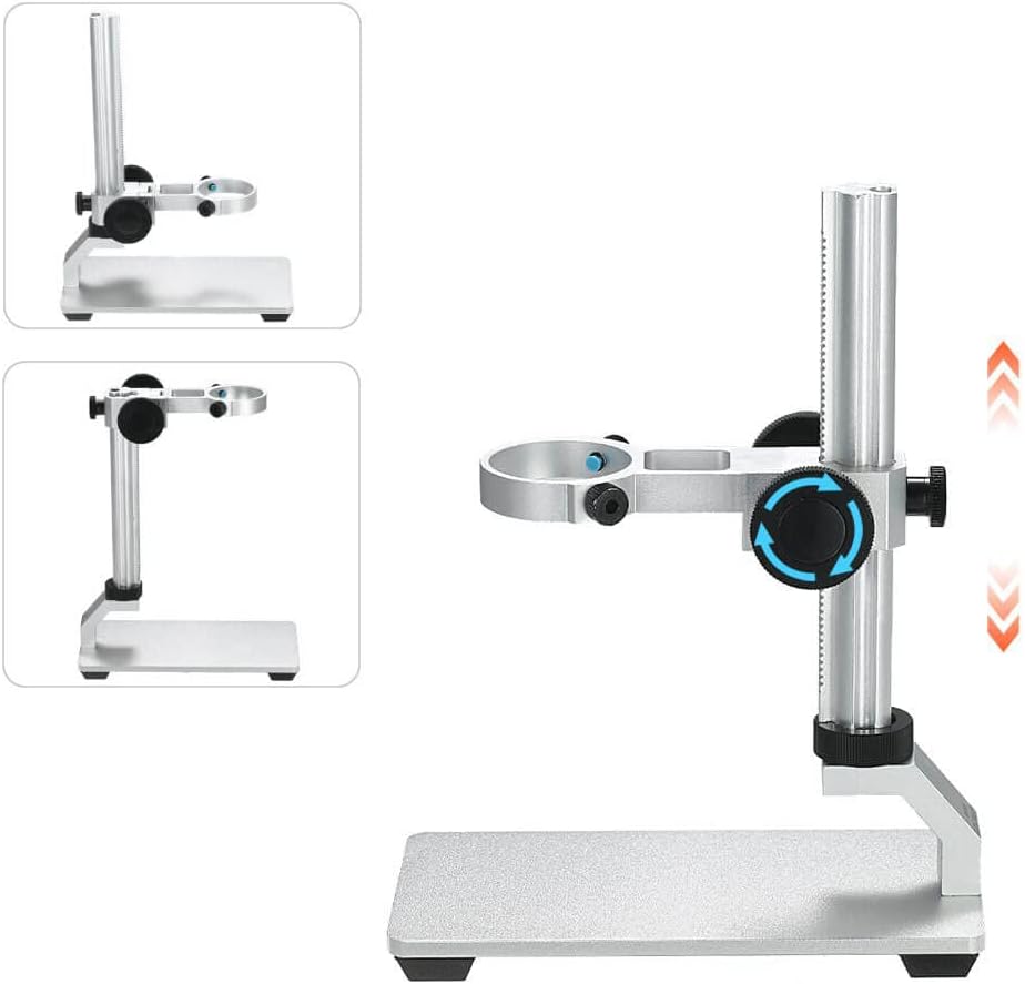 Detalle de Ninyoon Supporto Universale per Microscopio: supporto stabile in lega di alluminio per foto/camera USB/WiFi, diametro massimo 3,5 cm