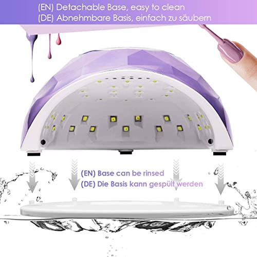 Detalle 2 de Janolia Nageltrockner Lampe 86W UV-LED Gel-Lampe für Nägel 💅