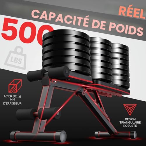 Thumbnail 2 de PASYOU Banc de Musculation Pliable 10 en 1 – Banc Incliné Réglable, 230 kg, Utilisation Fitness à Domicile