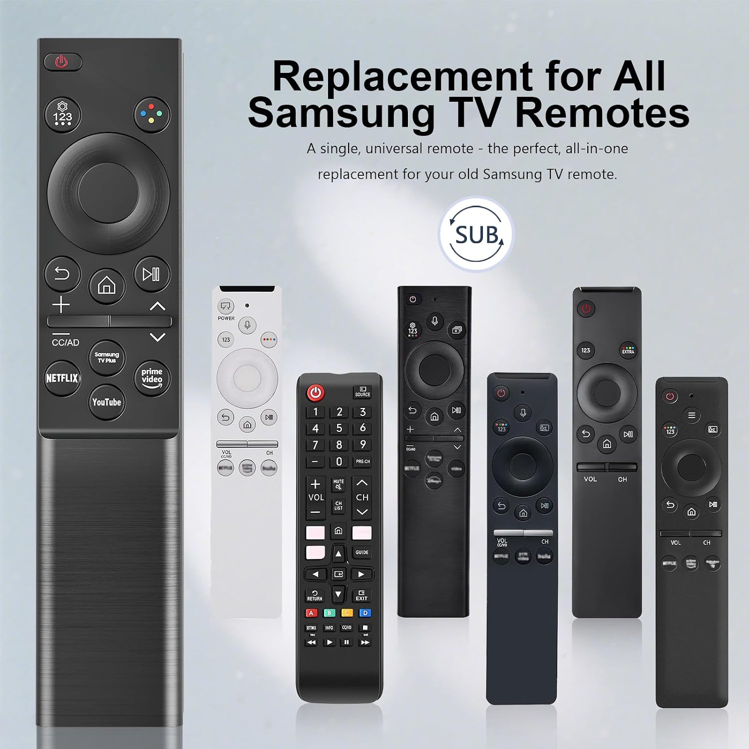 Detalle de Liokoc BN59-01484A Samsung TV Remote with ABS Body and App Shortcuts