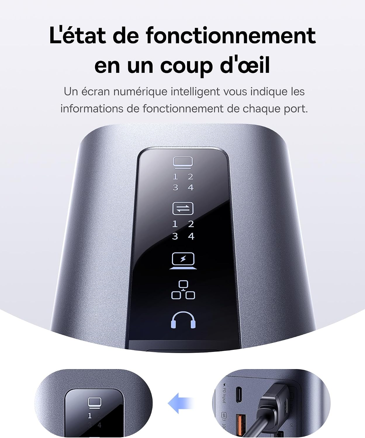 Detalle de Baseus Station d’accueil USB-C 100 W 11 en 1