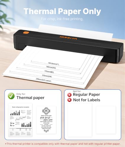 Detalle de RONGTA F11 Thermal Portable Printer: Inkless, Pocket-Sized Printing for Travel and Home