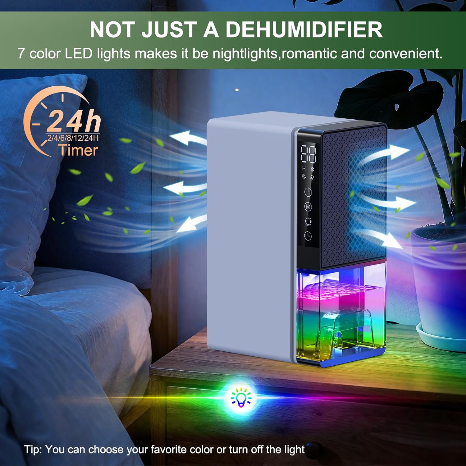 Thumbnail 5 de Deshumidificador 2.8L portátil silencioso