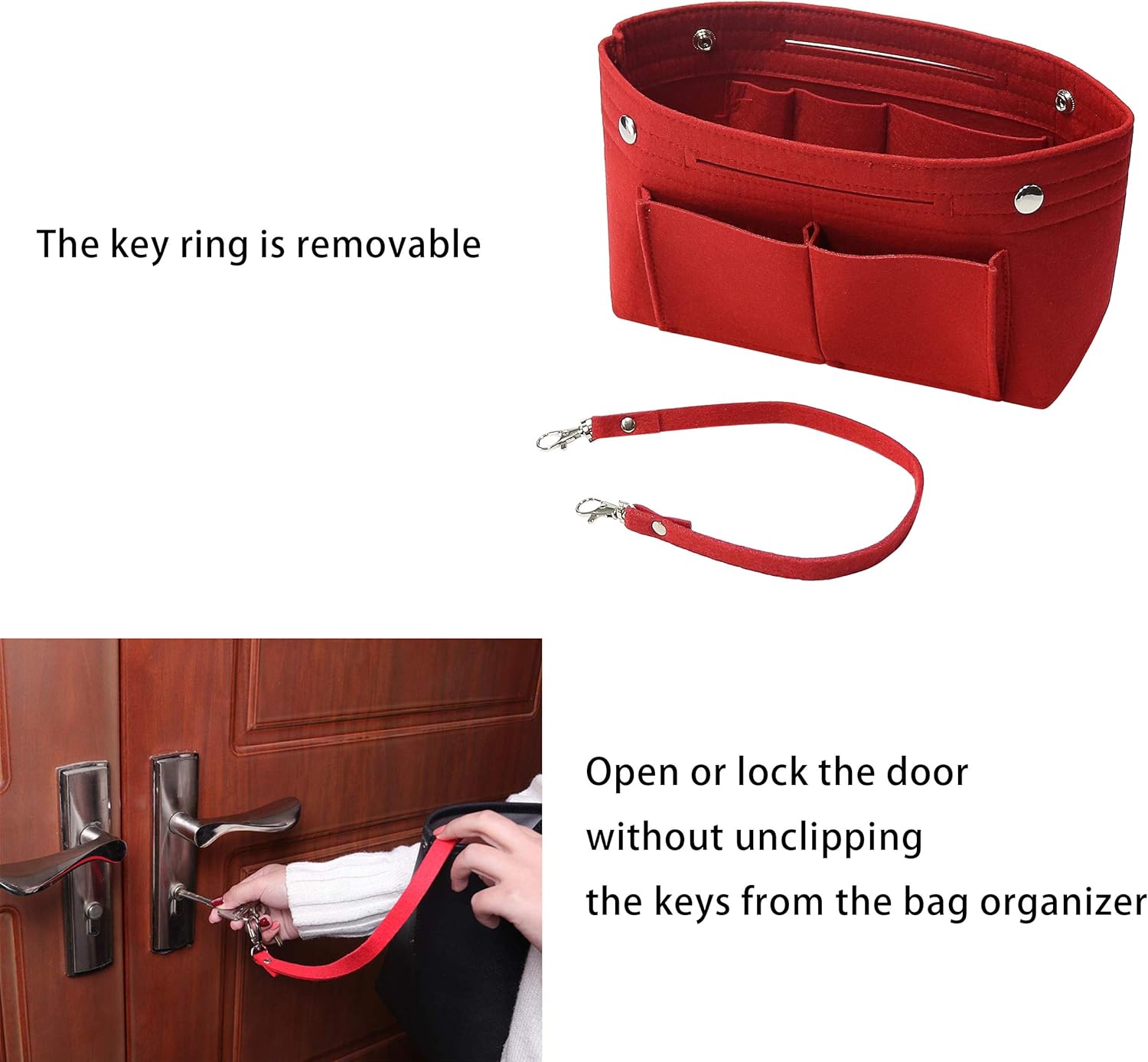 Detalle de Soyizom Felt Handbag Organizer Insert for Neverfull and Similar Bags