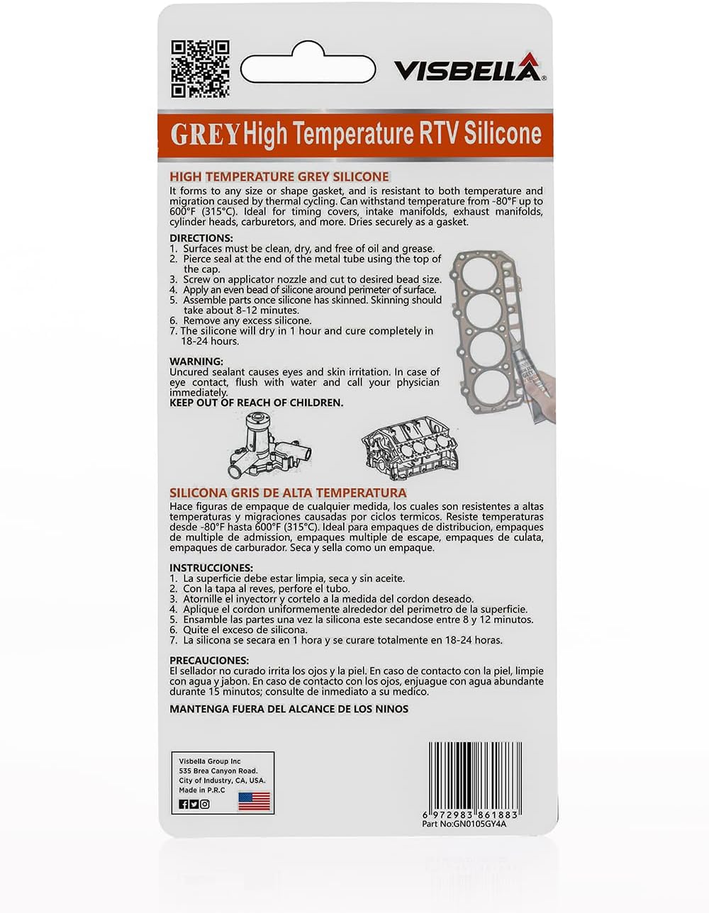 Thumbnail 1 de Visbella RTV sellador silicona 315 °C