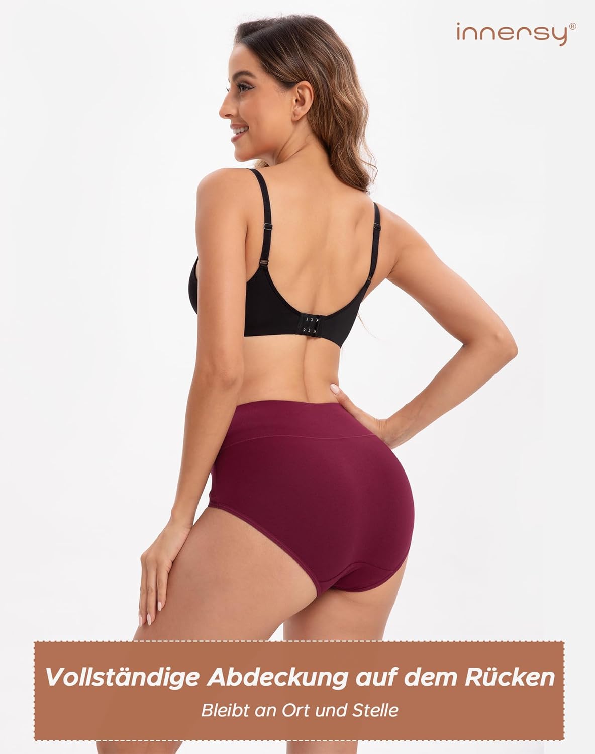 Thumbnail 2 de INNERSY Damen- Slips (5er-Pack) mit hoher Taille aus Baumwolle & Stretch