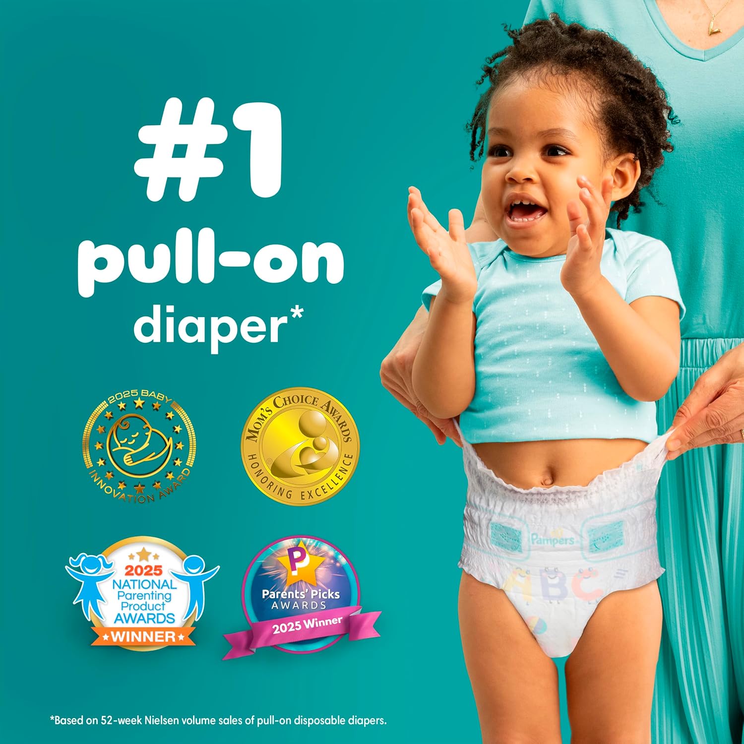 Detalle de Pampers Cruisers 360° Diapers, Size 5 (100 Count) with 360° Stretch, Leakproof Fit