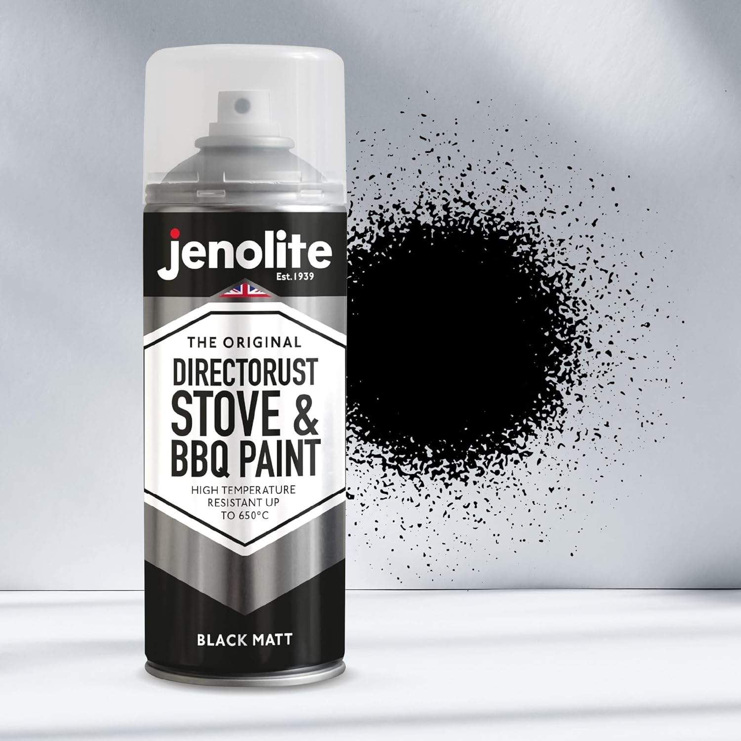 Thumbnail 5 de Jenolite Directorust Vernice spray per barbecue e stufa – Nero opaco, resistente fino a 650°C (400 ml)