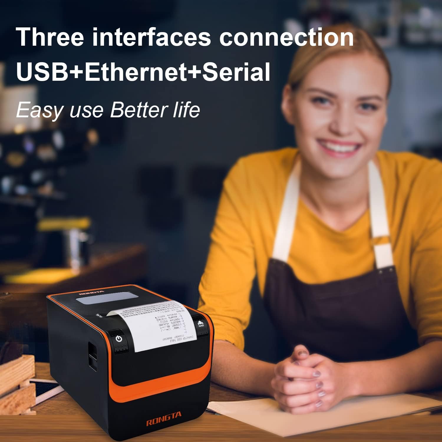 Thumbnail 6 de Rongta RP332 レシートプリンター 80mm対応・オートカッター搭載、USB/シリアル/Ethernet接続