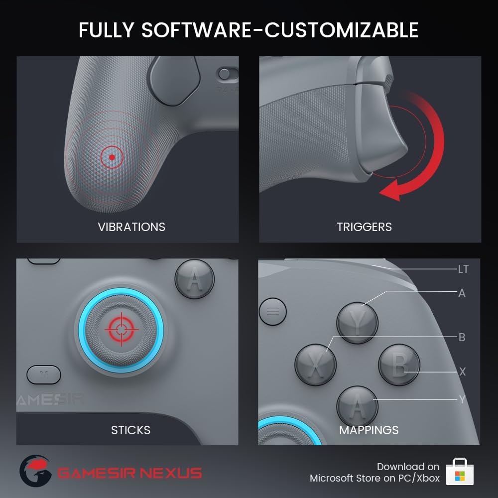 Thumbnail 6 de GameSir G7 SE Wired Controller for Xbox Series X|S, Xbox One & Windows 10/11 (Hall Effect, 3.5mm Audio) - Gray