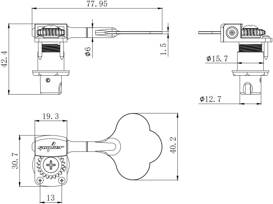 Thumbnail 1 de Guyker G-tuner-077-BB101-red2R2L Bass Tuners, Red 2R + 2L, 1:22 Ratio